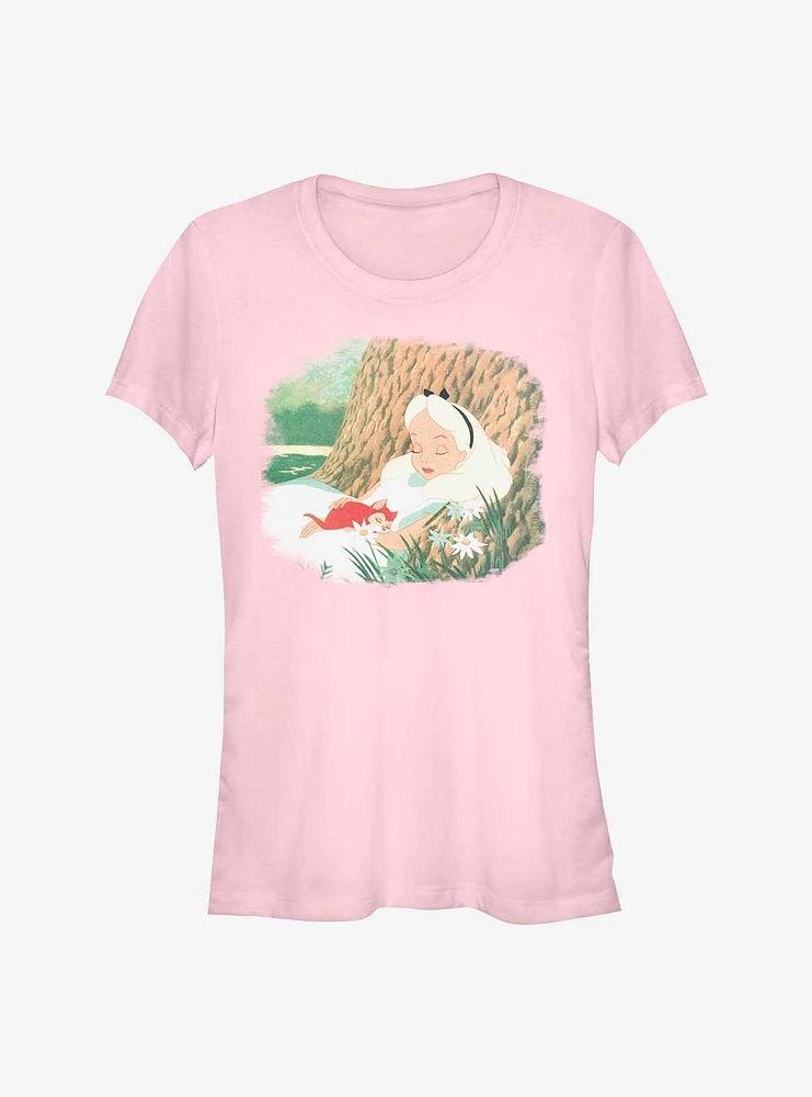 Disney Alice In Wonderland Sleepy Alice and Dinah Girls T-Shirt