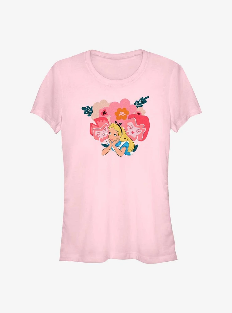 Disney Alice In Wonderland Talking Flowers Girls T-Shirt