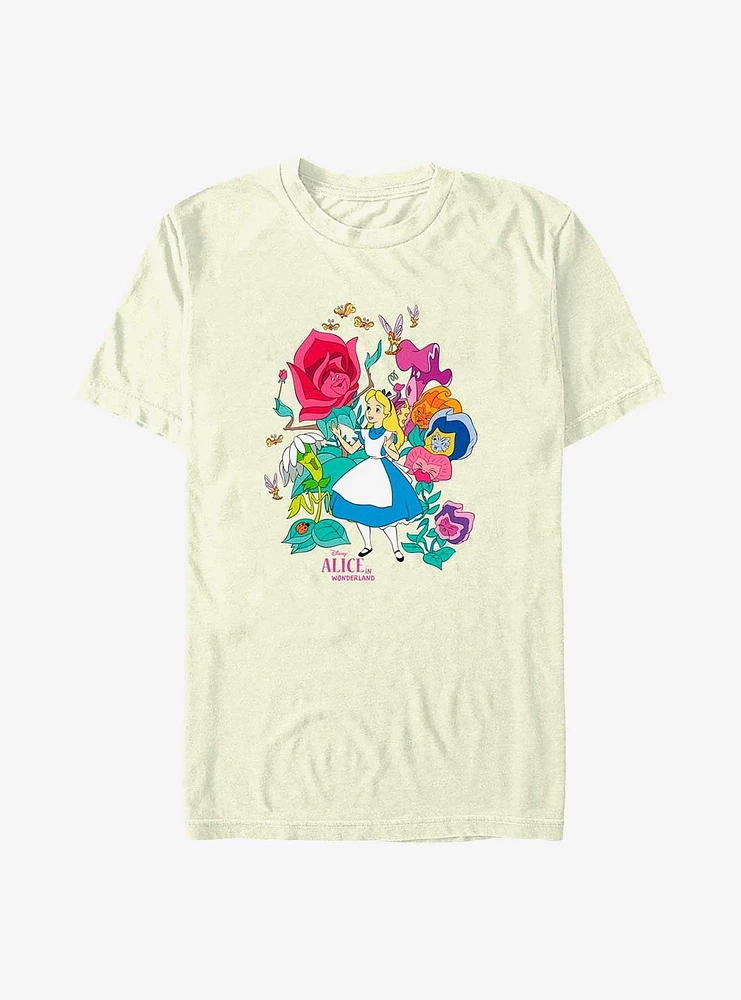 Disney Alice Wonderland Floral Forest T-Shirt