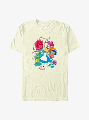 Disney Alice Wonderland Floral Forest T-Shirt