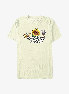 Disney Alice Wonderland Flower Logo T-Shirt