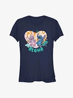 Disney Lilo & Stitch Angel and Groovy Heart Girls T-Shirt