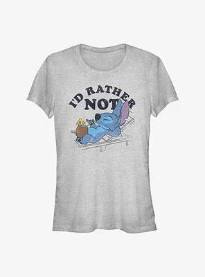 Disney Lilo & Stitch I'd Rather Not Girls T-Shirt