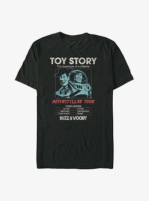 Disney Pixar Toy Story Buzz & Woody Interstellar Tour Poster T-Shirt