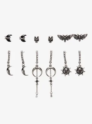 Dark Moth Celestial Earring Set