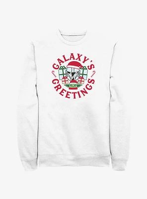 Star Wars The Mandalorian Galaxy's Greetings Stamp Sweatshirt