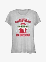 Star Wars The Mandalorian Grogu For Christmas Girls T-Shirt