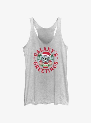 Star Wars The Mandalorian Galaxy's Greetings Stamp Girls Tank