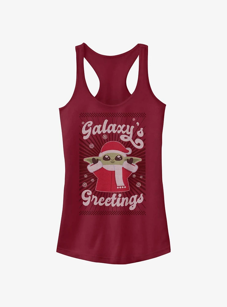 Star Wars The Mandalorian Grogu Galaxy's Greetings Girls Tank