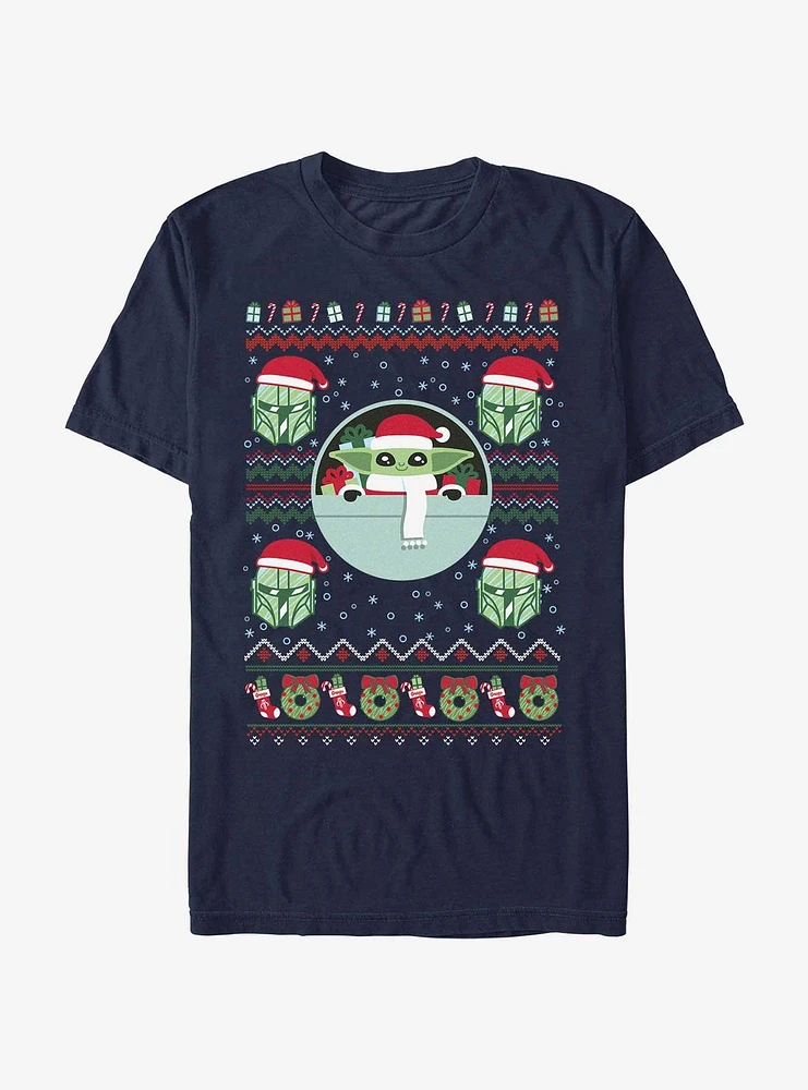 Star Wars The Mandalorian Grogu Ugly Christmas T-Shirt