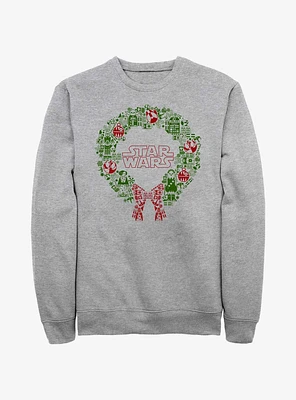 Star Wars Christmas Wreath Icon Fill Sweatshirt