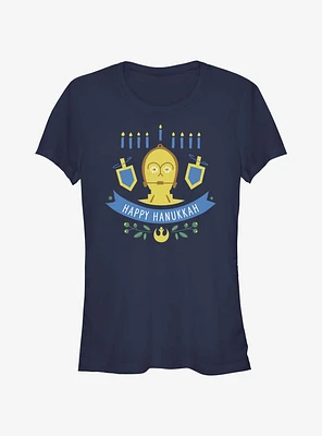 Star Wars C-3P0 Hanukkah Girls T-Shirt
