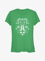 Star Wars Christmas Yoda Girls T-Shirt