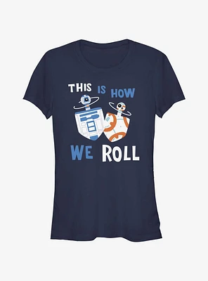 Star Wars Droid Dreidels R2-D2 and BB-8 Girls T-Shirt