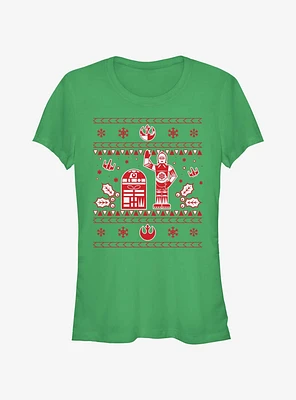 Star Wars Droid Ugly Christmas Girls T-Shirt