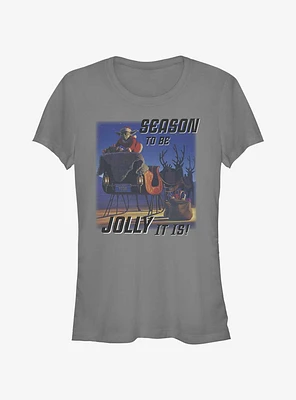 Star Wars Santa Yoda Jolly It Is Girls T-Shirt