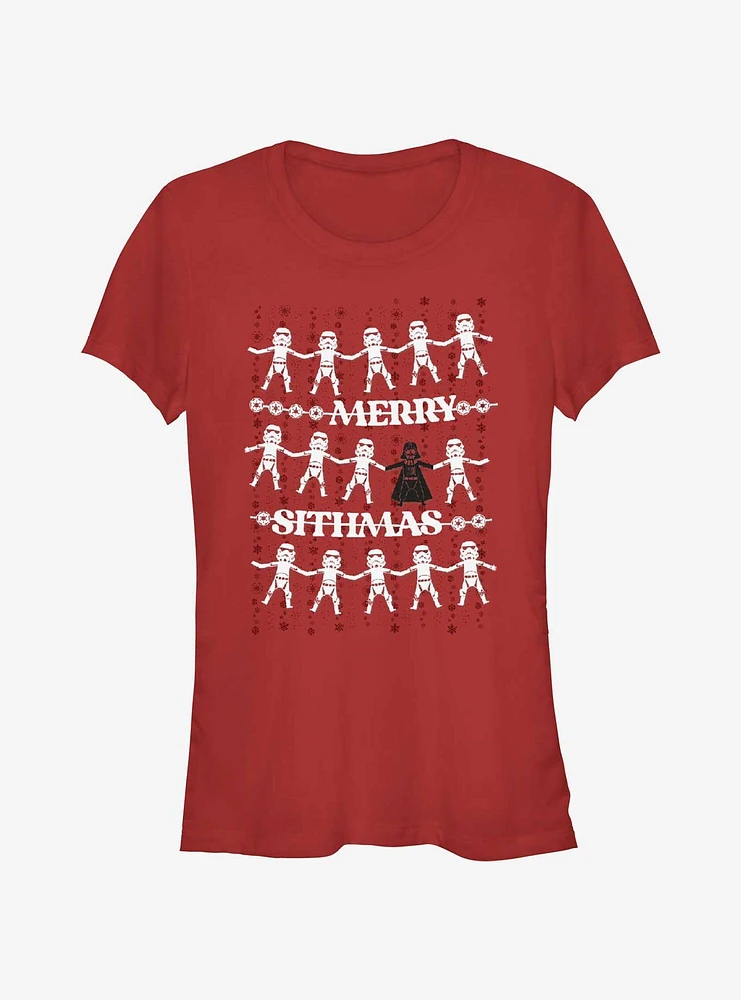 Star Wars Paper Troopers Merry Sithmas Girls T-Shirt
