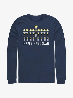 Star Wars Light Saber Hanukkah Long-Sleeve T-Shirt