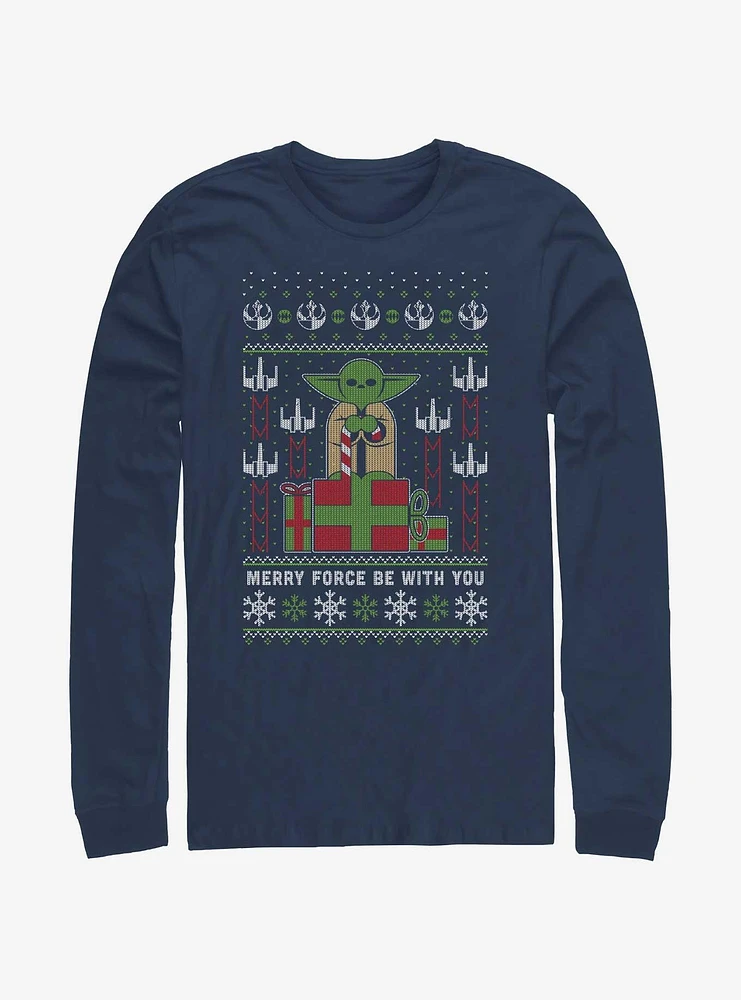 Star Wars Yoda Ugly Christmas Long-Sleeve T-Shirt