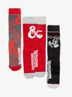 Dungeons & Dragons Logo Crew Socks 3 Pair