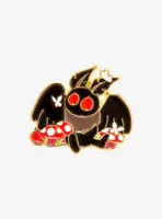 Mothman With Mushrooms Enamel Pin