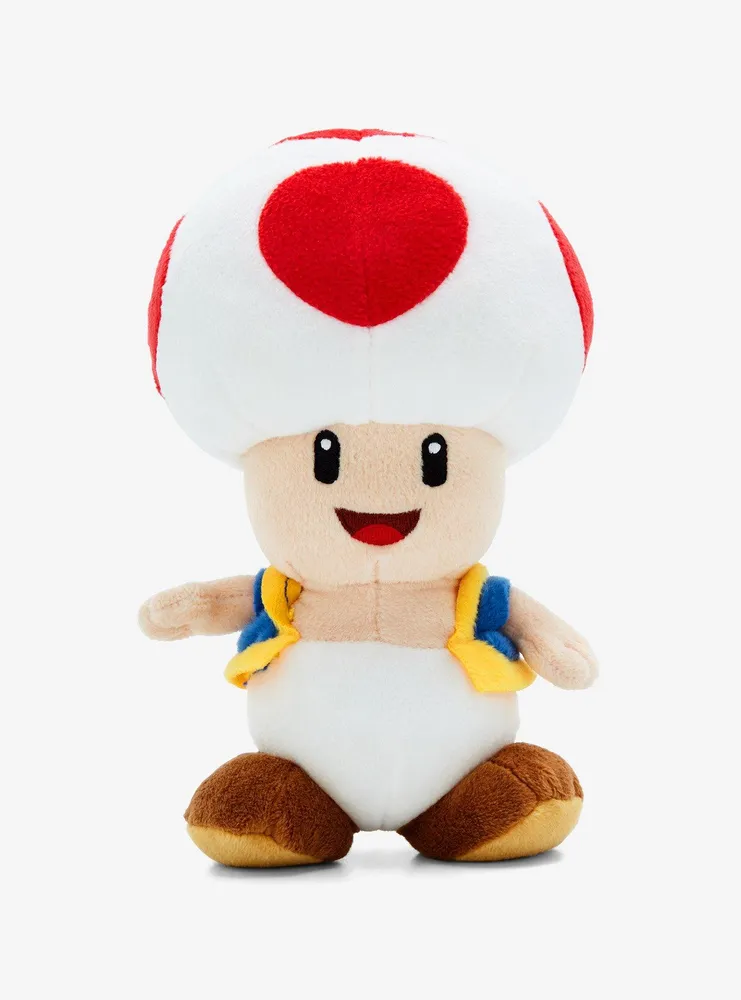 Super Mario Bros. Toad Smiling 8 Inch Plush