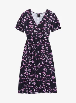 Disney Mulan Floral Icons Allover Print Wrap Dress - BoxLunch Exclusive