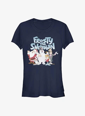 Frosty The Snowman Group Shot Girls T-Shirt