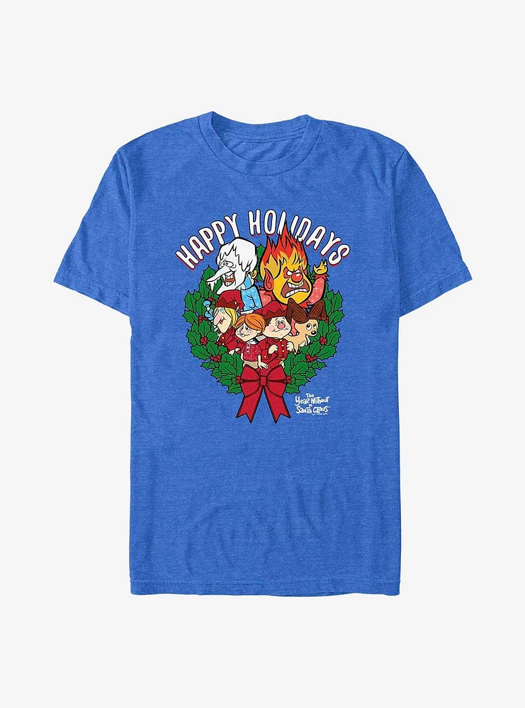 The Year Without A Santa Claus Happy Holidays Wreath T-Shirt