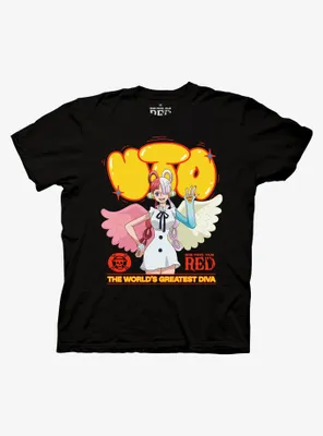 One Piece Film: Red Uta Bubble Font T-Shirt