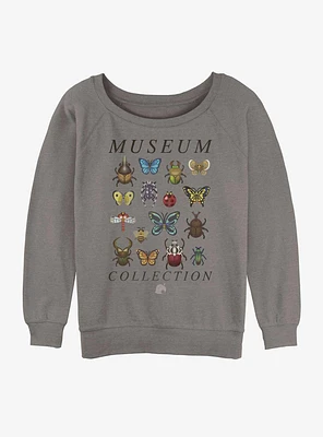 Nintendo Animal Crossing Bug Collection Girls Slouchy Sweatshirt