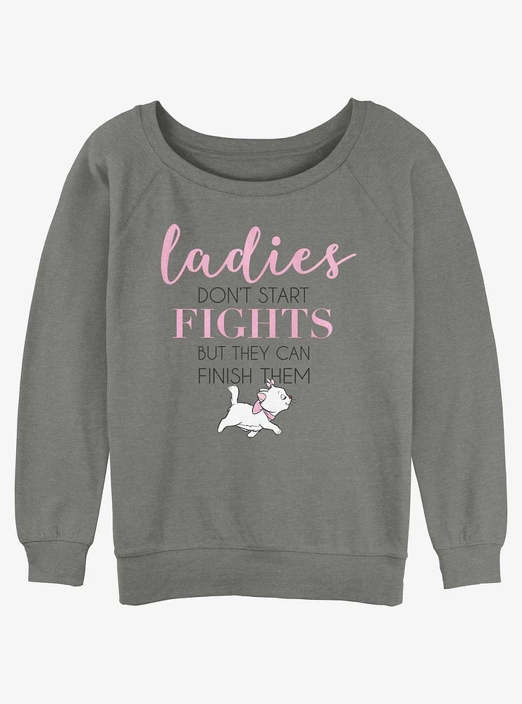 Disney The Aristocats Ladies Finish Fights Girls Slouchy Sweatshirt