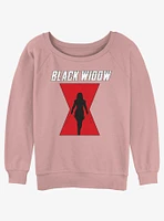 Marvel Black Widow Logo Girls Slouchy Sweatshirt