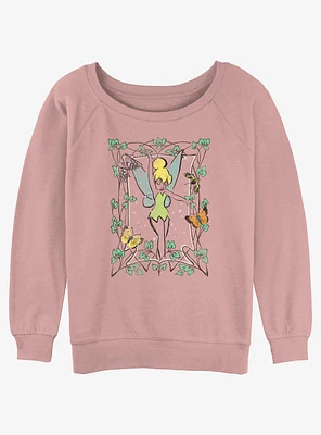 Disney Tinker Bell Framed Fairy Girls Slouchy Sweatshirt