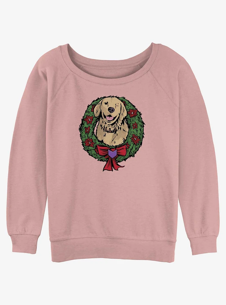 Marvel Hawkeye Lucky Wreath Girls Slouchy Sweatshirt