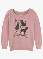 Disney Hocus Pocus Binx Cat Person Girls Slouchy Sweatshirt