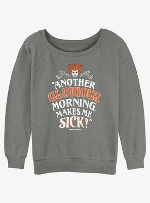 Disney Hocus Pocus Winnie Another Glorious Morning Girls Slouchy Sweatshirt