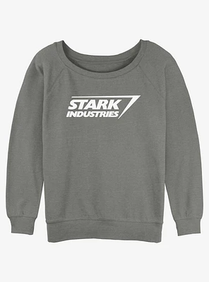 Marvel Iron Man Stark Industries Logo Girls Slouchy Sweatshirt