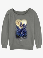 Disney Kingdom Hearts Moon Heart Poster Logo Girls Slouchy Sweatshirt