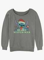 Disney Lilo & Stitch Merry Stitchmas Girls Slouchy Sweatshirt