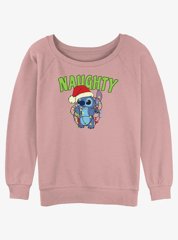 Disney Lilo & Stitch Naughty Stitch Girls Slouchy Sweatshirt