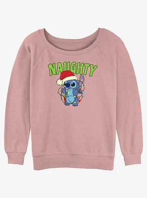 Disney Lilo & Stitch Naughty Stitch Girls Slouchy Sweatshirt