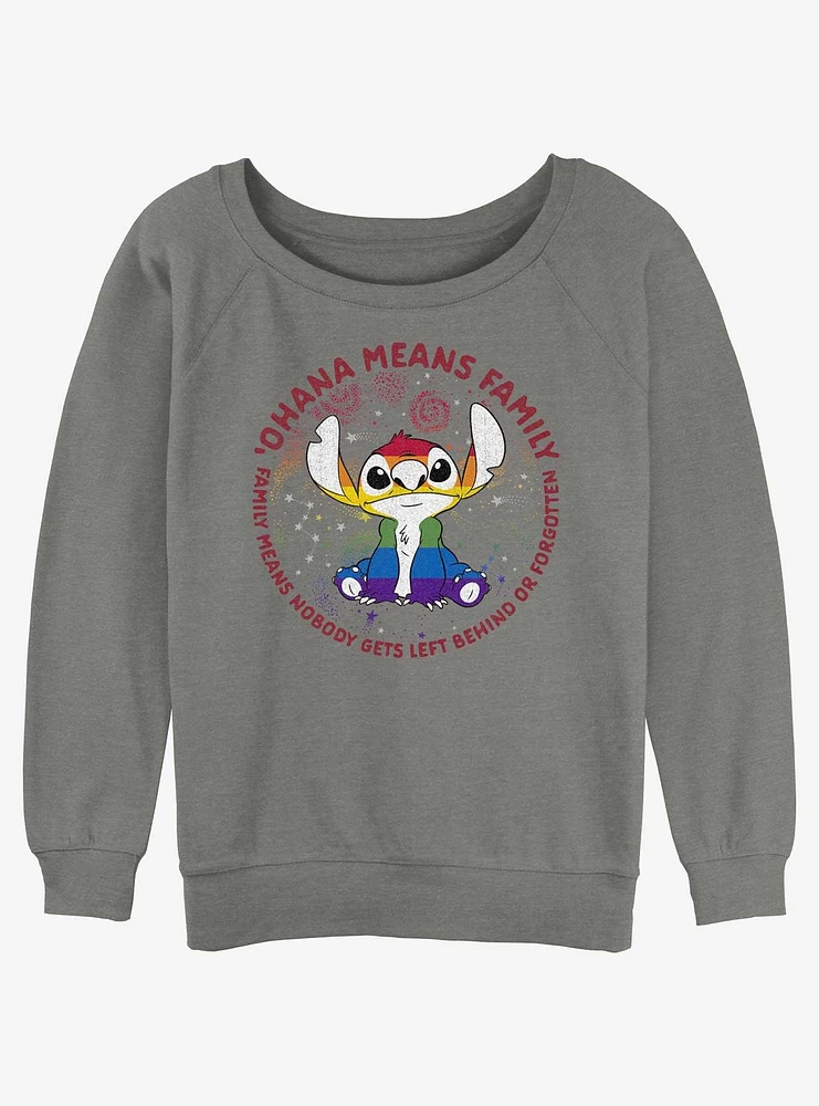 Disney Lilo & Stitch Ohana Pride Girls Slouchy Sweatshirt