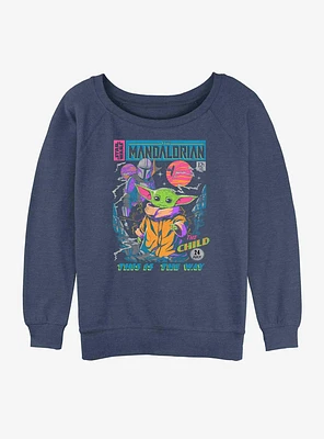 Star Wars The Mandalorian Comic Cover Girls Slouchy Sweatshirt