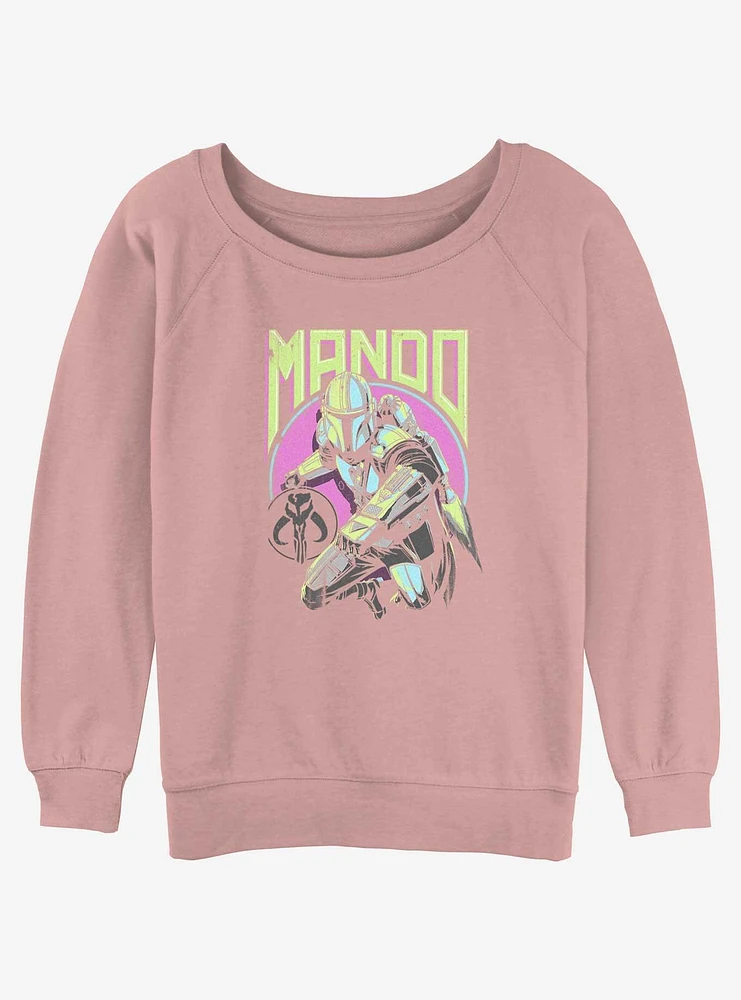 Star Wars The Mandalorian New Wave Girls Slouchy Sweatshirt