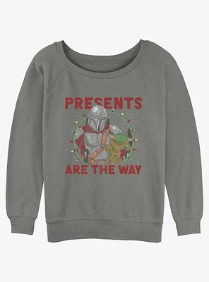 Star Wars The Mandalorian Presents Are Way Girls Slouchy Sweatshirt