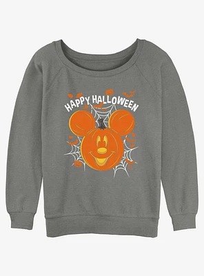 Disney Mickey Mouse Jack O' Lantern Girls Slouchy Sweatshirt
