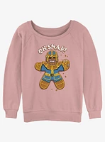 Marvel Gingerbread Thanos Titan Girls Slouchy Sweatshirt