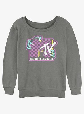 MTV Creature Logo Girls Slouchy Sweatshirt