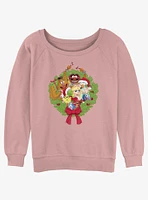 Disney The Muppets Christmas Wreath Girls Slouchy Sweatshirt